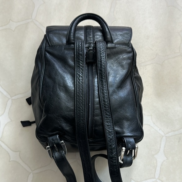 Nine West Retro Mini Leather Top Flap Draw String Backpack - Picture 7 of 16